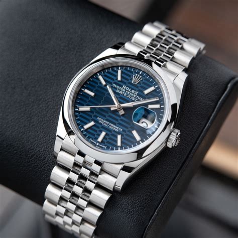 rolex blue silver datejust|Rolex Datejust blue motif.